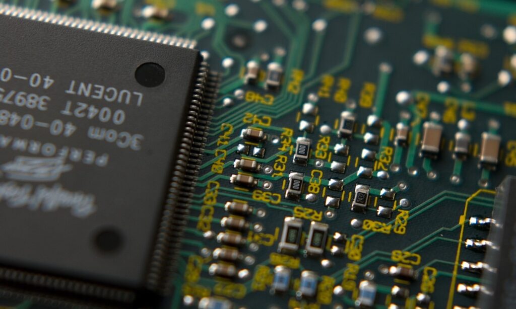 CPU semiconductor close up image