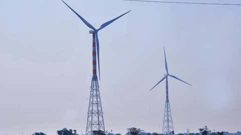 File photo: Wind mill at near Ilkal in Bagalkot district of Karnataka.(IANS)